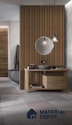 Brown Wooden Louver SA 1001 8 ft x 4.9 inch Charcoal Panel -  mm | Suitable for Feature Wall, TV Unit & Living Room | Width is Subjected to 5% Variation