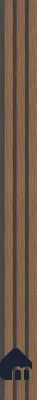 Brown Wooden Louver SA 1001 8 ft x 4.9 inch Charcoal Panel -  mm | Suitable for Feature Wall, TV Unit & Living Room | Width is Subjected to 5% Variation