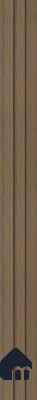 Brown Wooden Louver PN 05426 8 ft x 4.9 inch Charcoal Panel - 12 mm | Suitable for Feature Wall, TV Unit & Living Room | Width is Subjected to 5% Variation