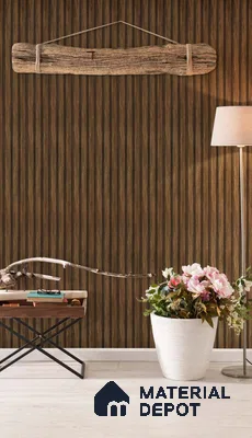Brown Wooden Louver SA 1005 8 ft x 4.9 inch Charcoal Panel -  mm | Suitable for Feature Wall, TV Unit & Living Room | Width is Subjected to 5% Variation