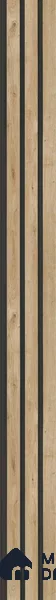 Beige Wooden Louver SA 1015 8 ft x 4.9 inch Charcoal Panel - mm | Suitable for Feature Wall, TV Unit & Living Room | Width is Subjected to 5% Variation