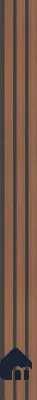 Brown Wooden Louver SA 1019 8 ft x 4.9 inch Charcoal Panel -  mm | Suitable for Feature Wall, TV Unit & Living Room | Width is Subjected to 5% Variation