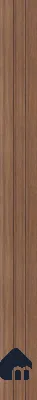 Brown Wooden Louver PN 05428 8 ft x 4.9 inch Charcoal Panel - 12 mm | Suitable for Feature Wall, TV Unit & Living Room | Width is Subjected to 5% Variation