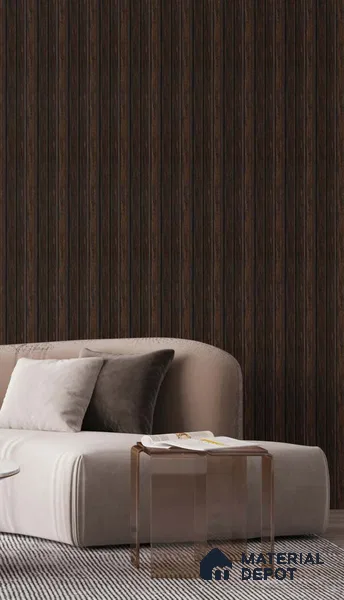 Wenge Wooden Louver SA 1022 8 ft x 4.9 inch Charcoal Panel -  mm | Suitable for Feature Wall, TV Unit & Living Room | Width is Subjected to 5% Variation