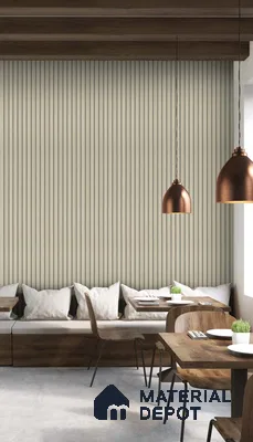 Ivory Wooden Louver SA 1023 8 ft x 4.9 inch Charcoal Panel -  mm | Suitable for Feature Wall, TV Unit & Living Room | Width is Subjected to 5% Variation
