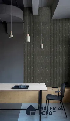 Black Wooden Louver SA 2001 8 ft x 4.9 inch Charcoal Panel -  mm | Suitable for Feature Wall, TV Unit & Living Room | Width is Subjected to 5% Variation