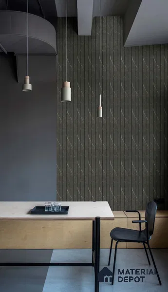 Black Wooden Louver SA 2001 8 ft x 4.9 inch Charcoal Panel - mm | Suitable for Feature Wall, TV Unit & Living Room | Width is Subjected to 5% Variation