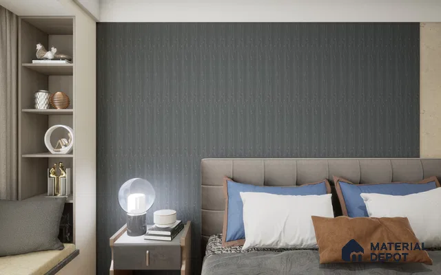 Black Plain Colour Louver SA 2003 8 ft x 4.9 inch Charcoal Panel -  mm | Suitable for Feature Wall, TV Unit & Living Room | Width is Subjected to 5% Variation