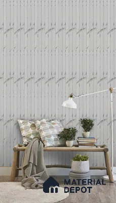 White Marble Louver SA 2006 8 ft x 4.9 inch Charcoal Panel -  mm | Suitable for Feature Wall, TV Unit & Living Room | Width is Subjected to 5% Variation