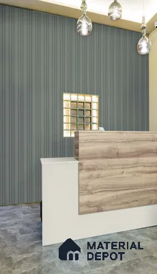 Grey Plain Colour Louver SA 4006 8 ft x 4.9 inch Charcoal Panel -  mm | Suitable for Feature Wall, TV Unit & Living Room | Width is Subjected to 5% Variation