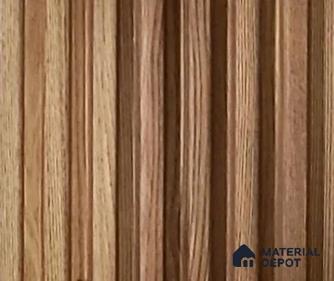 Brown Wooden Louver PN 06359 8 ft x 4 inch Charcoal Panel - 10 mm | Suitable for Feature Wall, TV Unit & Living Room | Width is Subjected to 5% Variation