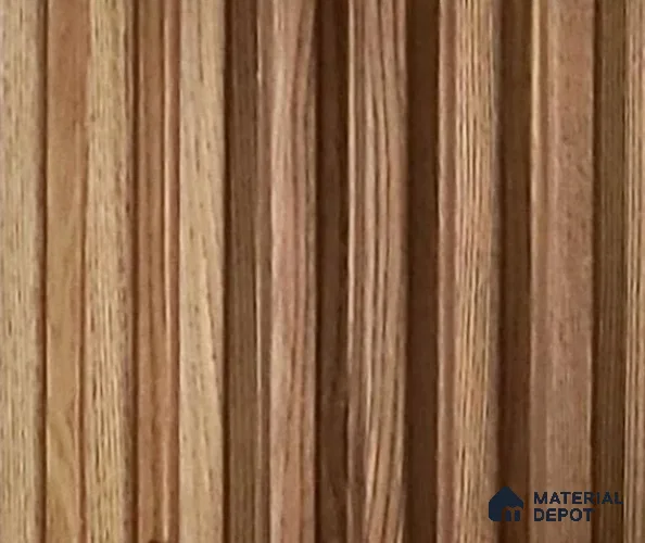 Brown Wooden Louver PN 06359 8 ft x 4 inch Charcoal Panel - 10 mm | Suitable for Feature Wall, TV Unit & Living Room | Width is Subjected to 5% Variation