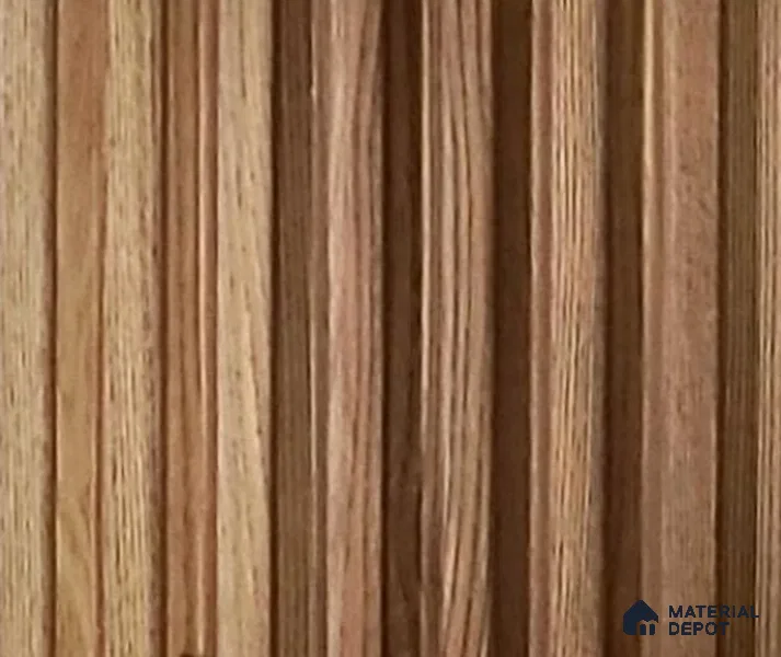 Brown Wooden Louver PN 06359 8 ft x 4 inch Charcoal Panel - 10 mm | Suitable for Feature Wall, TV Unit & Living Room | Width is Subjected to 5% Variation
