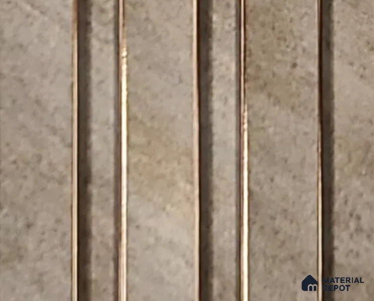 Brown Stone Louver PN 06342 8 ft x 4 inch Charcoal Panel - 10 mm | Suitable for Feature Wall, TV Unit & Living Room | Width is Subjected to 5% Variation