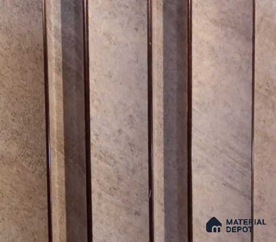 Brown Stone Louver PN 03604 8 ft x 4 inch Charcoal Panel - 10 mm | Suitable for Feature Wall, TV Unit & Living Room | Width is Subjected to 5% Variation