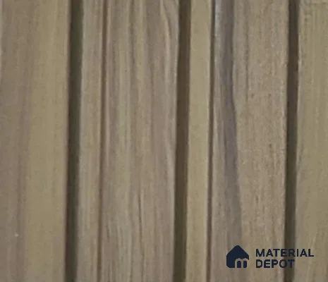 Brown Wooden Louver PN 06339 8 ft x 4 inch Charcoal Panel - 10 mm | Suitable for Feature Wall, TV Unit & Living Room | Width is Subjected to 5% Variation