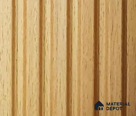 Brown Wooden Louver PN 06353 8 ft x 4 inch Charcoal Panel - 10 mm | Suitable for Feature Wall, TV Unit & Living Room | Width is Subjected to 5% Variation