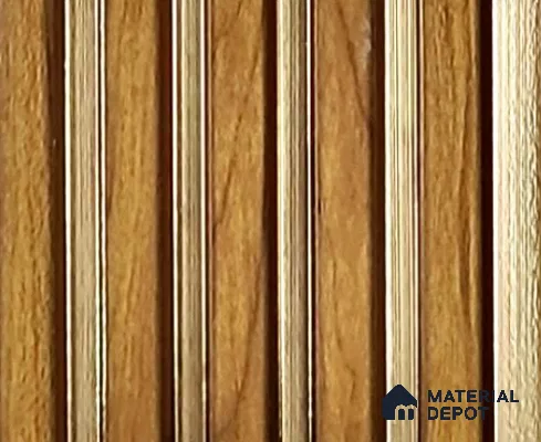 Brown Wooden Louver PN 06351 8 ft x 4 inch Charcoal Panel - 10 mm | Suitable for Feature Wall, TV Unit & Living Room | Width is Subjected to 5% Variation