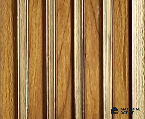 Brown Wooden Louver PN 06351 8 ft x 4 inch Charcoal Panel - 10 mm | Suitable for Feature Wall, TV Unit & Living Room | Width is Subjected to 5% Variation