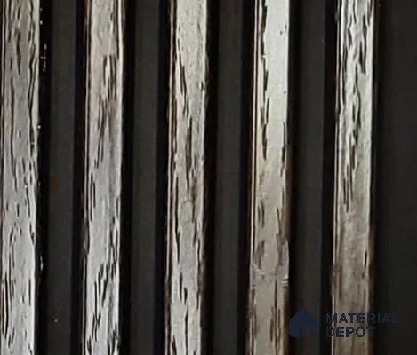 Black Wooden Louver PN 06350 8 ft x 4 inch Charcoal Panel - 10 mm | Suitable for Feature Wall, TV Unit & Living Room | Width is Subjected to 5% Variation