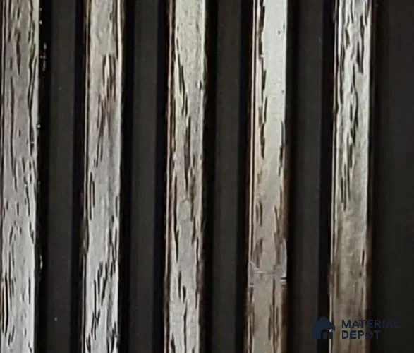 Black Wooden Louver PN 06350 8 ft x 4 inch Charcoal Panel - 10 mm | Suitable for Feature Wall, TV Unit & Living Room | Width is Subjected to 5% Variation