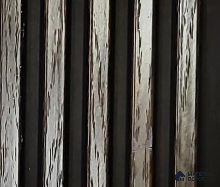 Black Wooden Louver PN 06350 8 ft x 4 inch Charcoal Panel - 10 mm | Suitable for Feature Wall, TV Unit & Living Room | Width is Subjected to 5% Variation