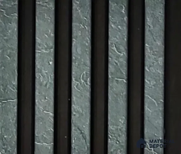 Grey Patterned Louver PN 06347 8 ft x 4 inch Charcoal Panel - 10 mm | Suitable for Feature Wall, TV Unit & Living Room | Width is Subjected to 5% Variation