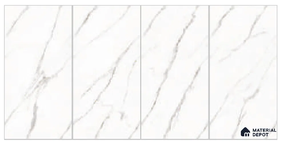 A close-up of aDorado 1200x600 mm Rustic Carving Finish GVT Tile with a Rustic finish available at Material Depot in Bangalore