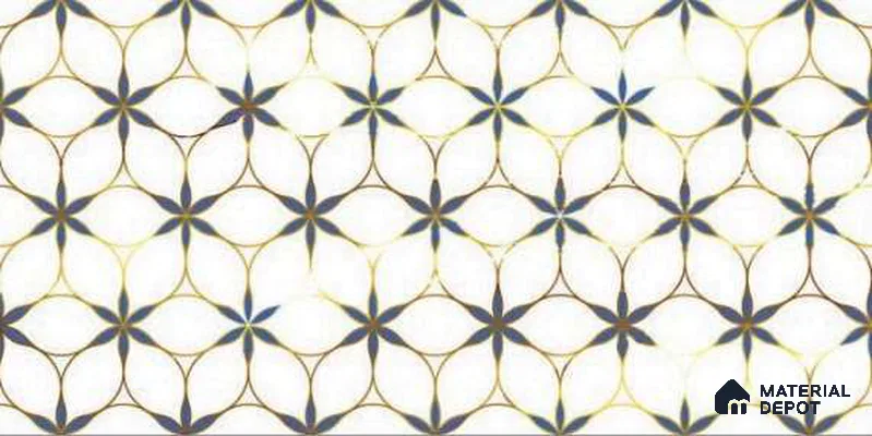 Glass Highlighter Wall Tile TL 13012 Rose Radiance 2 ft x 1 ft Glossy Finish Ceramic Tile - 9 mm | Suitable for Kitchen Wall, Bathroom Wall & Accent/Feature Wall