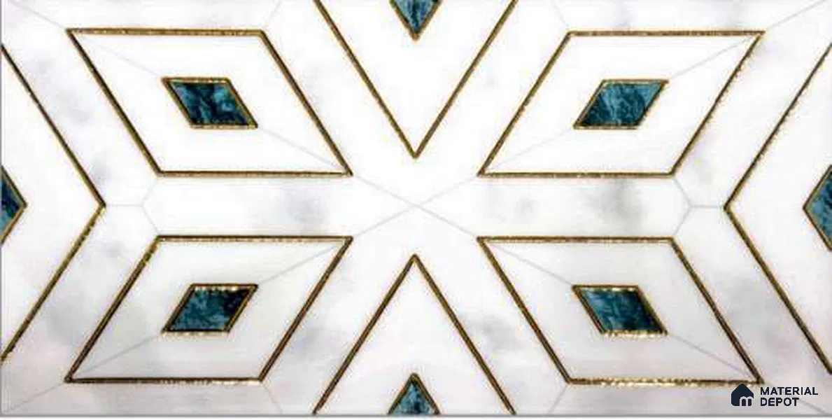 Glass Highlighter Wall Tile TL 13020 Copper Luxe 2 ft x 1 ft Glossy Finish Vitrified Tile - 9 mm | Suitable for Kitchen Wall, Bathroom Wall & Accent/Feature Wall