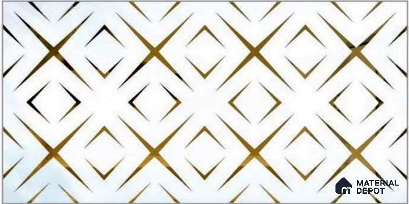 Glass Highlighter Wall Tile TL 13013 Golden Horizon 2 ft x 1 ft Glossy Finish Vitrified Tile - 9 mm | Suitable for Kitchen Wall, Bathroom Wall & Accent/Feature Wall