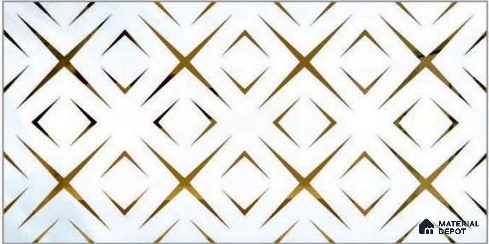 Glass Highlighter Wall Tile TL 13013 Golden Horizon 2 ft x 1 ft Glossy Finish Vitrified Tile - 9 mm | Suitable for Kitchen Wall, Bathroom Wall & Accent/Feature Wall
