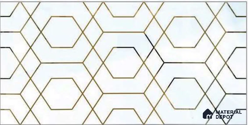 Glass Highlighter Wall Tile TL 12974 B Rose Aurora 2 ft x 1 ft Glossy Finish Vitrified Tile - 9 mm | Suitable for Kitchen Wall, Bathroom Wall & Accent/Feature Wall
