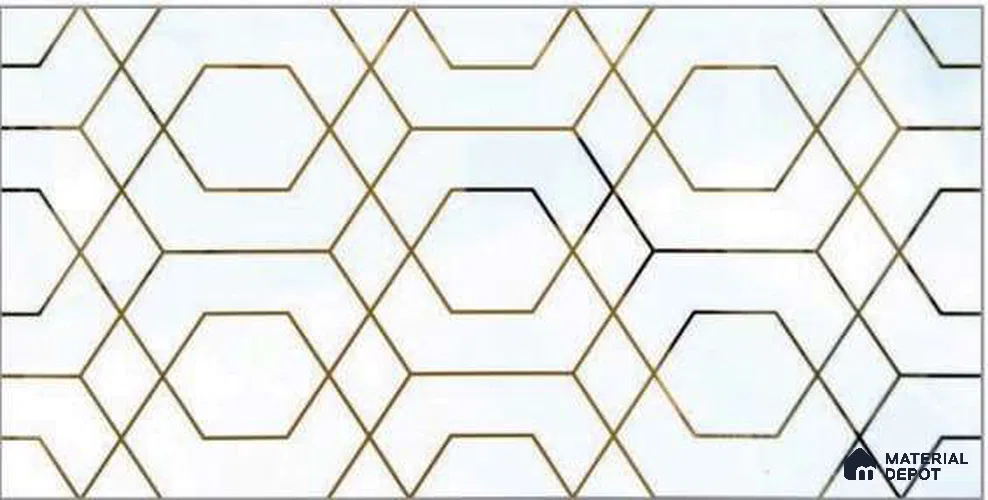 Glass Highlighter Wall Tile TL 12974 B Rose Aurora 2 ft x 1 ft Glossy Finish Vitrified Tile - 9 mm | Suitable for Kitchen Wall, Bathroom Wall & Accent/Feature Wall