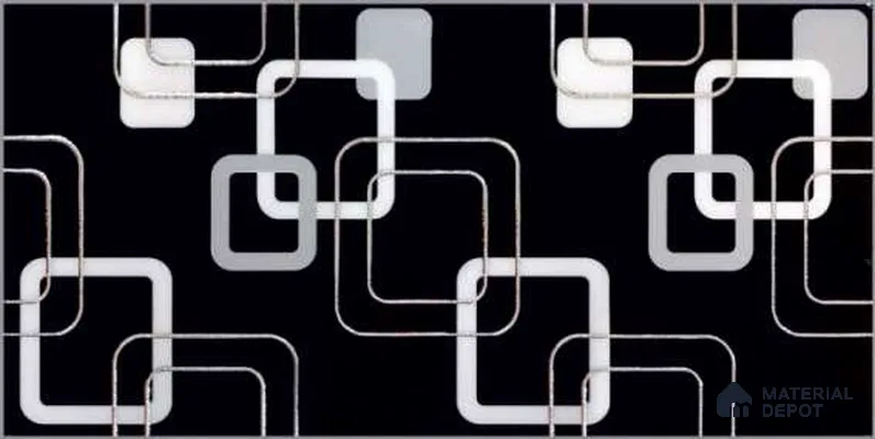Glass Highlighter Wall Tile TL 13021 Golden Horizon Luxe 2 ft x 1 ft Glossy Finish Vitrified Tile - 9 mm | Suitable for Kitchen Wall, Bathroom Wall & Accent/Feature Wall