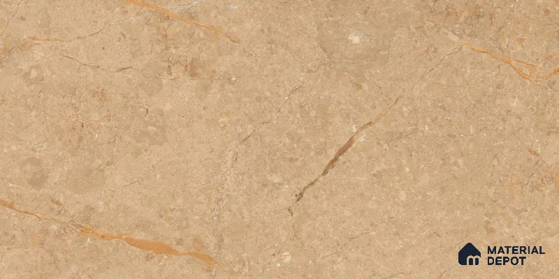 Brown Marble Wall & Floor Tile TL 07040 4 ft x 2 ft Vitrified Glossy Finish - 9 mm | 6 Random Design | Suitable for Living Room, Bedroom, Bathroom
