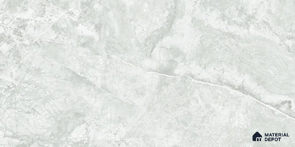 White Marble Wall & Floor Tile TL 07047 4 ft x 2 ft Vitrified Glossy Finish - 9 mm | 4 Random Design | Suitable for Living Room, Bedroom, Bathroom