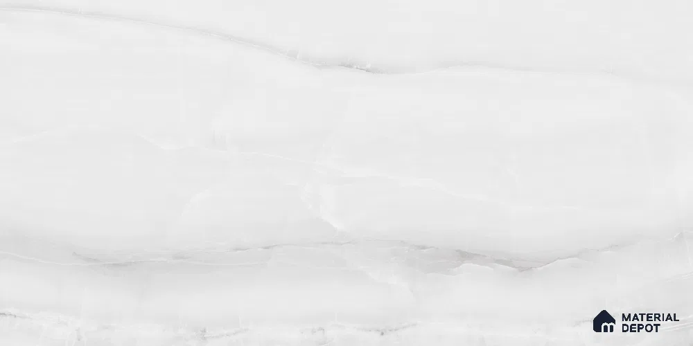 White Marble Wall & Floor Tile TL 07064 4 ft x 2 ft Vitrified Glossy Finish - 9 mm | 8 Random Design | Suitable for Living Room, Bedroom, Bathroom