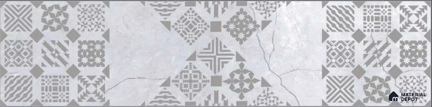 Glass Highlighter Wall Tile TL 13029 Frosted Majesty 4 ft x 11.6 Inch Glossy Finish Vitrified Tile - 9 mm | Suitable for Kitchen Wall, Bathroom Wall & Accent/Feature Wall