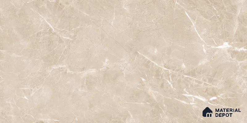 Marble Floor & Wall Tile TL 12290 B Diva Crema 4 ft x 2 ft Glossy Finish Vitrified Tile - 9 mm | 4 Random Designs