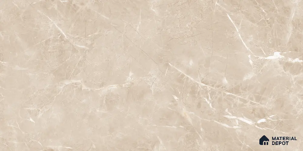 Marble Floor & Wall Tile TL 12290 B Diva Crema 4 ft x 2 ft Glossy Finish Vitrified Tile - 9 mm | 4 Random Designs
