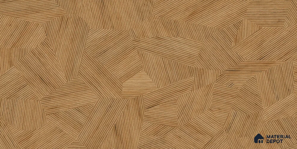 Wood Wall Tile TL 12246 Elton Brown 4 ft x 2 ft Shapecer Finish Vitrified Tile - 9 mm