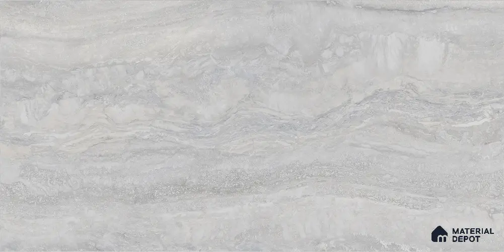 Travertine Floor & Wall Tile TL 12250 C Nicholas Travertine Grey 4 ft x 2 ft DG Matte Carving Finish Vitrified Tile - 9 mm | 6 Random Designs