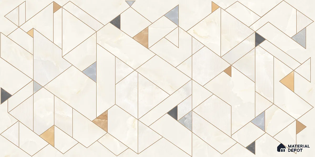 Patterned Wall Tile TL 12231 Jude Decore 4 ft x 2 ft Policer Glid Finish Vitrified Tile - 9 mm