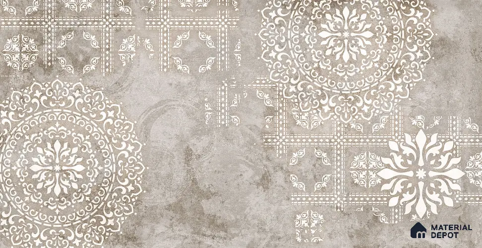 Patterned Wall Tile TL 12235 C Cementine Decore Vintage 4 ft x 2 ft Shapecer Mist Finish Vitrified Tile - 9 mm | 4 Random Designs
