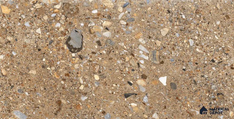 Stone Floor Tile TL 12234 Aleria Terrazzo Natural 4 ft x 2 ft Shapecer Mist Finish Vitrified Tile - 9 mm | 4 Random Designs