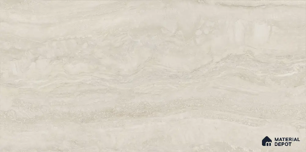 Travertine Floor & Wall Tile TL 12250 B Nicholas Travertine Crema 4 ft x 2 ft DG Matte Carving Finish Vitrified Tile - 9 mm | 6 Random Designs