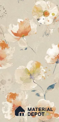 Floral Wall Tile TL 12241 Oriana Waterpaint Decore 4 ft x 2 ft Double Digital Finish Vitrified Tile - 9 mm | 2 Random Designs | Suitable for Bathroom, Accent/Feature Wall, Dining Area