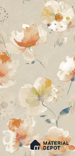 Floral Wall Tile TL 12241 Oriana Waterpaint Decore 4 ft x 2 ft Double Digital Finish Vitrified Tile - 9 mm | 2 Random Designs