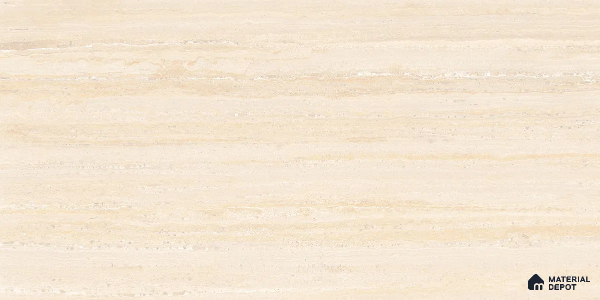 Travertine Wall Tile TL 12245 Aristo Travertine Crema 4 ft x 2 ft Double Digital Finish Vitrified Tile - 9 mm | 4 Random Designs